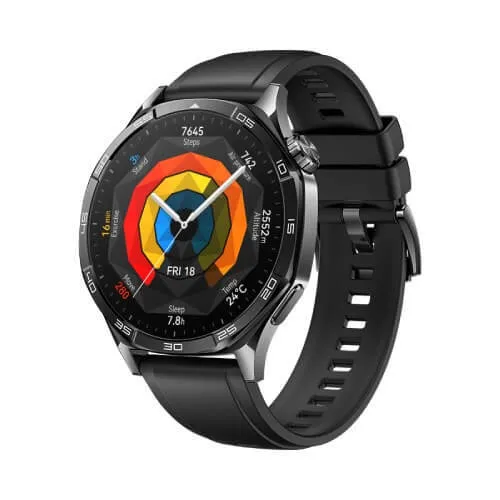 Huawei Watch GT5, Silikon narukvica, 46mm, Crna, Pametni sat
