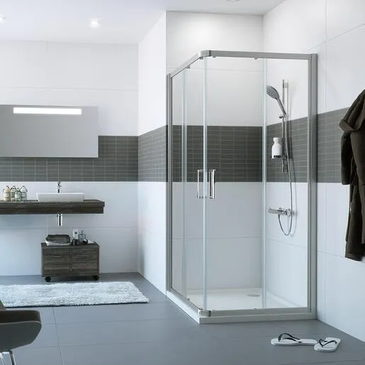 Huppe Classics 2 Chrome tuš kabina 80x100 pravougaona visine 2000mm sa providnim Anti-Plaque staklom C20180.069.322
