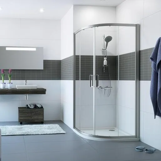 Huppe Classics 2 Chrome tuš kabina 80x80 polukružna visine 2000mm sa providnim Anti-Plaque staklom C20618.069.322