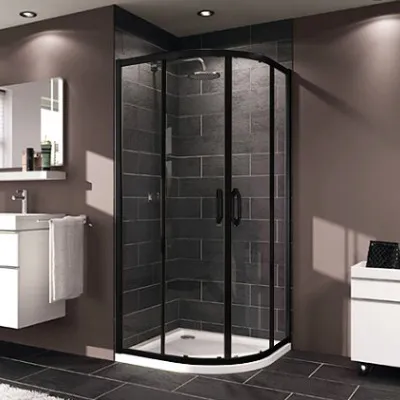Huppe X1 Black polukružna tuš kabina 90 cm visina 200 cm HUP140619023322