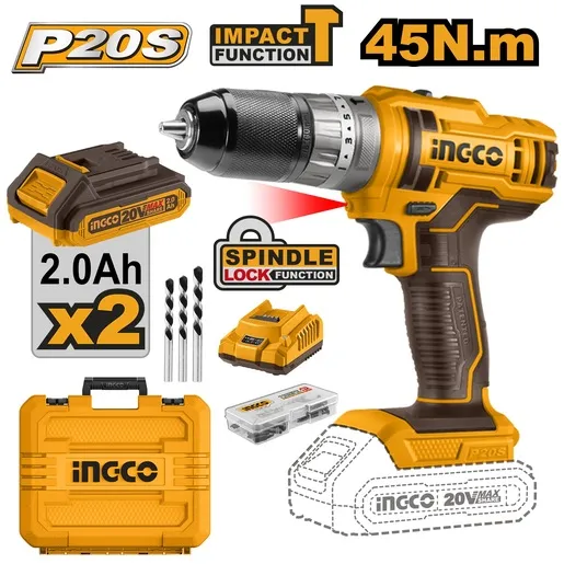 INGCO Aku udarna bušilica 45NM SUPER CIDLI201452E