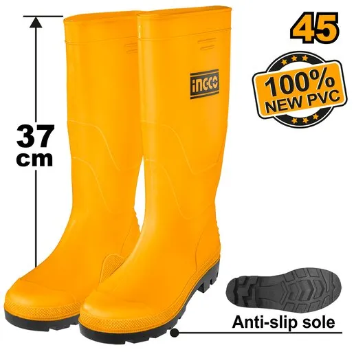 INGCO Gumene čizme žute br. 45 SSH092L