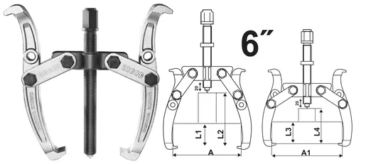 INGCO Radapciger 2 kraka 6" HGP08026