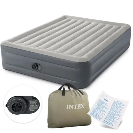 Intex Veliki dušek na naduvavanje sa ugrađenom pumpom za dvoje 64126ND