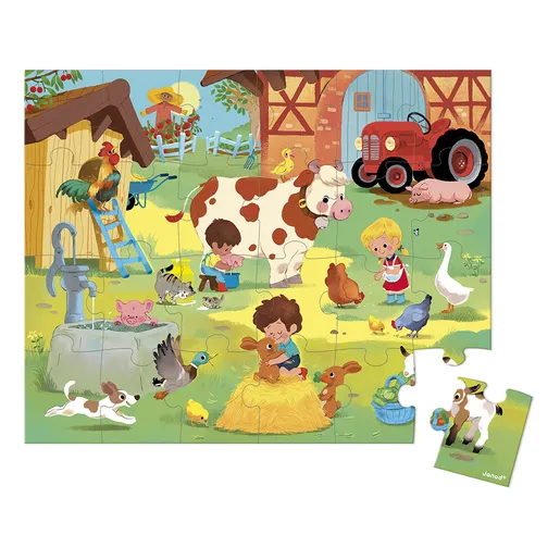 Janod Dan na farmi puzzle 24 kom J02603