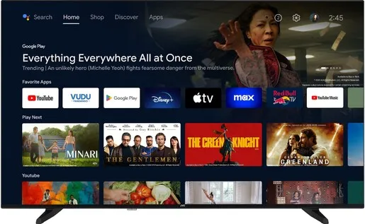 JVC LED TV 65VA3300, 4K Ultra HD, Android, Smart TV, WiFi, HDR10, Dolby Audio