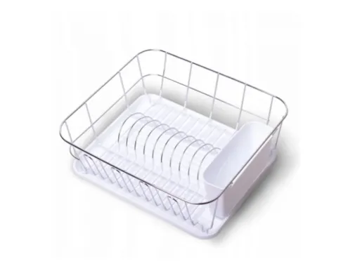 Kamille 0763D - Metalni oceđivač za sudove - Beli 37 x 33 x 13,5cm