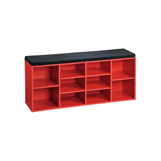 KESPER KSP15983 DRVENI CIPELARNIK CRVENI SA JASTUKOM ZA SEDENJE 103,5X48X29,5cm