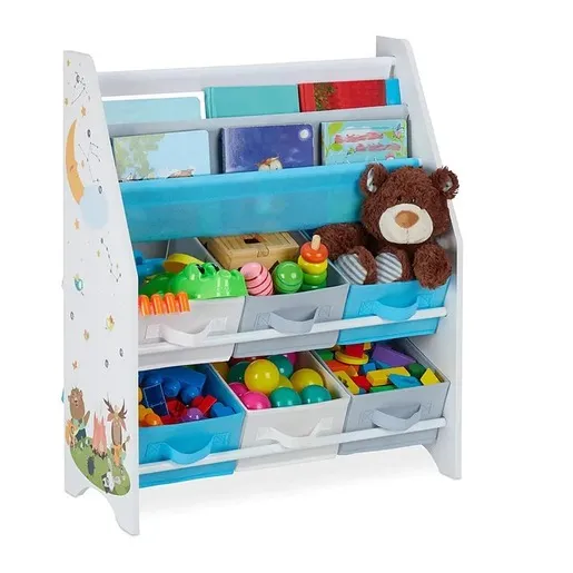 KINDER HOME Dečija polica za knjige i igračke bela JVTR-3171