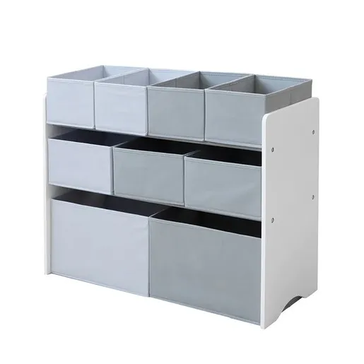 KINDER HOME Organizator za igračke belo-sivi JVTR-3090-1