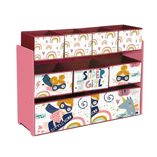 KINDER HOME Organizator za igračke i knjige roze TF-6018