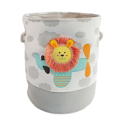 KINDER HOME Sklopiva dečija korpa za igračke i odeću siva GH-KK03