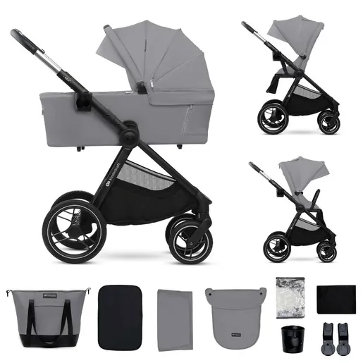 Kinderkraft kolica za bebe 2u1 nea 2 platinum grey KSNEA002GRY2000