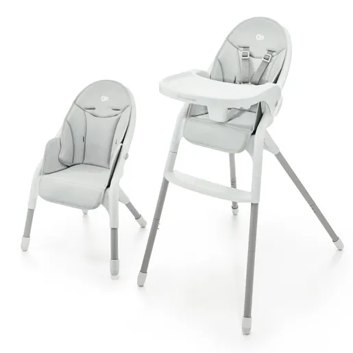 Kinderkraft stolica za hranjenje dinnly light grey KHDINN00LGR00