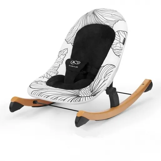 Kinderkraft stolica za ljuljanje FINIO Black/White (KKBFINOBLK0000)