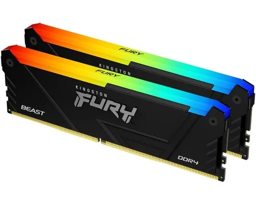 KINGSTON RAM Memorija DIMM DDR4 32GB (2x16GB kit) 3200MT/s KF432C16BB2AK2/32 Fury Beast RGB