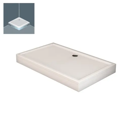 Kolpa San Flamenco White 80x90x4 tuš kada četvrtasta ugradna od sanitarnog akrila sa odlivom Ă90mm 596130