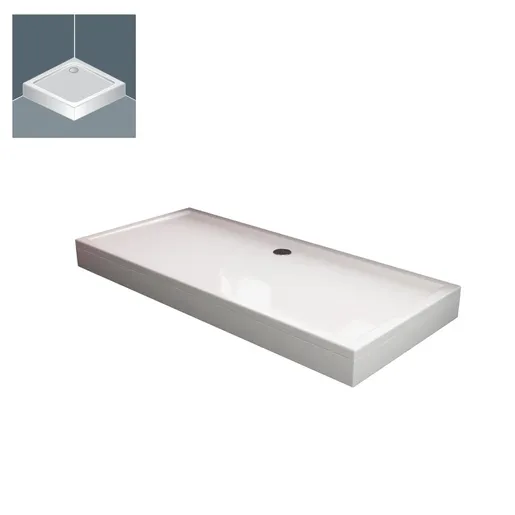 Kolpa San Flamenco White 90x140X15.5 tuš kada četvrtasta ugradna od sanitarnog akrila sa oblogom i postoljem sa odlivom Ă90mm 533870