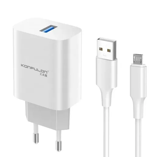 Konfulon C87+USB Mikro PX22 Brzi 5V/3A, Punjač za mobilni