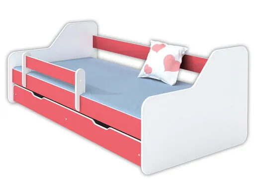 Krevet sa fiokom i dušekom 160x80 DIONE - ROZE  7713