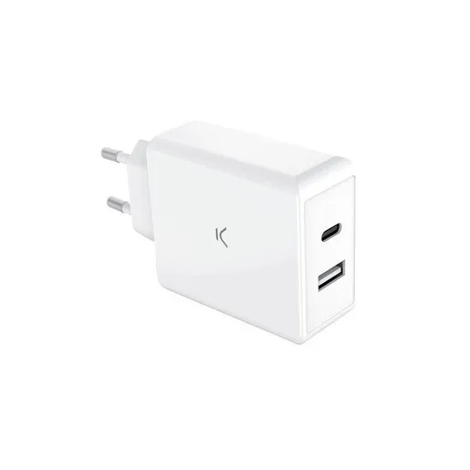 KSIX BXCDC65DGAN, 65W Dual Usb A+Usb C, White Ultra Brzi Punjač
