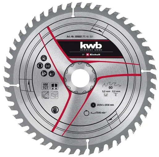 Kwb TCT Rezni list 250x30x3,2 T48, Pribor za stacionarne testere