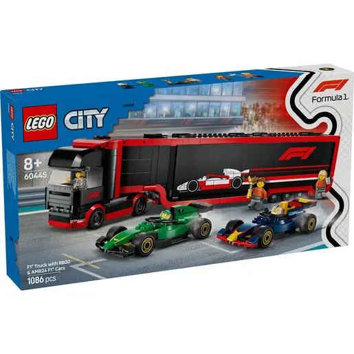 LEGO F1® kamion sa RB20 i AMR24 F1® formulama 60445