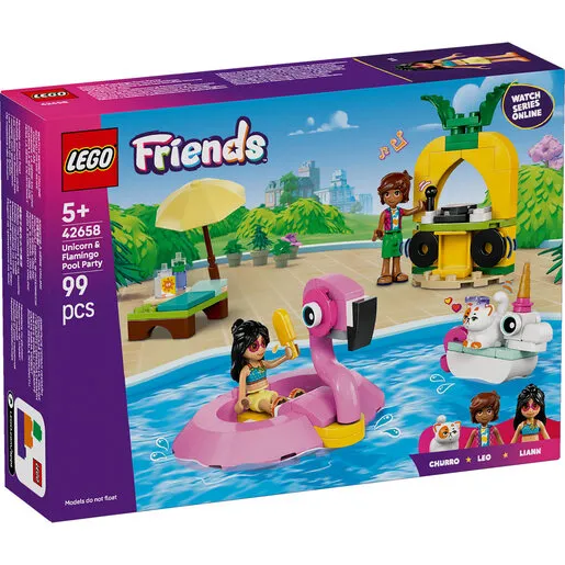 LEGO Zabava na bazenu s jednorogom i flamingom 42658