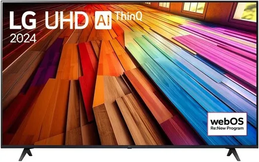LG LED AI TV 55UT80003LA, 4K Ultra HD, WebOS Smart TV, 4K HDR10 Pro, α5 AI Processor 4K Gen7, 4K Upscaling, AI Sound Pro, Magic Remote