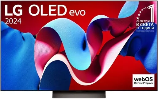 LG OLED evo AI C4 TV OLED55C41LA, 4K Ultra HD, WebOS Smart TV, VRR 144 Hz, α9 AI Processor 4K Gen7, Brightness Booster, AI Super Upscaling 4K, Magic remote