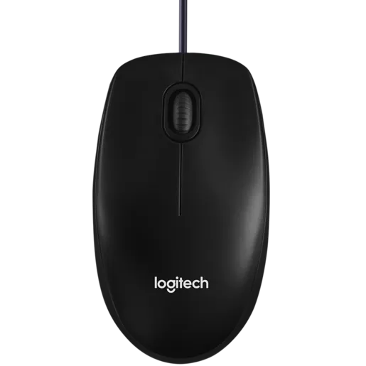 LOGITECH B100 Corded Mouse - BLACK - USB - B2B