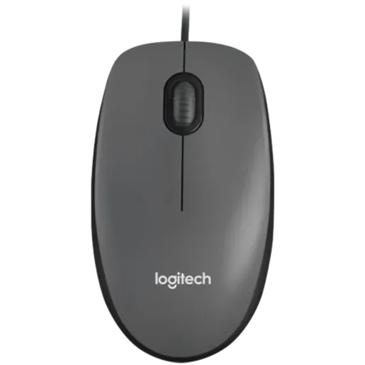 LOGITECH M100 Corded Mouse - BLACK - USB