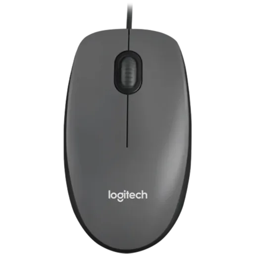 LOGITECH M100 Corded Mouse - BLACK - USB