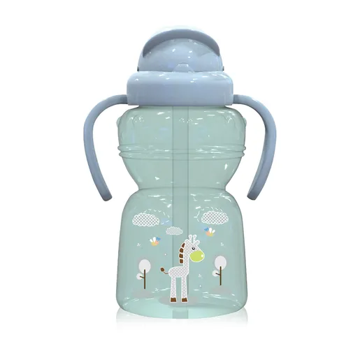 Lorelli sportska flašica sa slamčicom i ručkama ANIMALS Mint Green 325ml (10200770004)