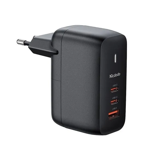 Mcdodo CH-0291, 65W, Dual Tip-C+Usb-A, Zidni Punjač