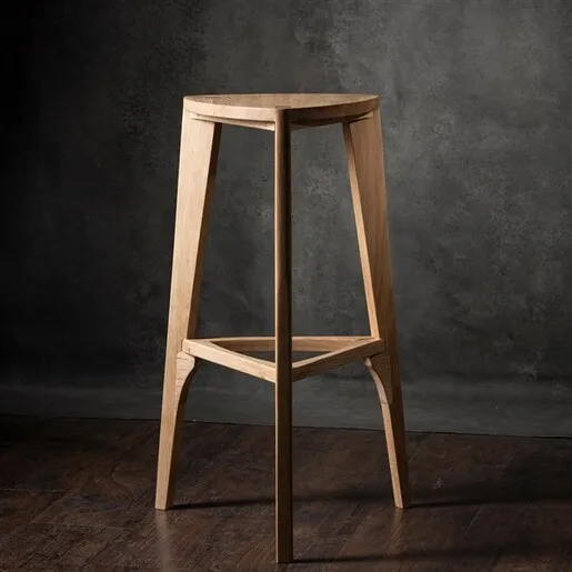 Meda furniture Drvena barska stolica Hrast ravna