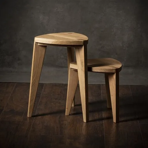 Meda furniture Stočići od drveta Hrast M (set)