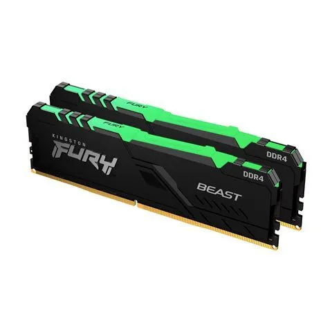 Memorija Kingston 32GB (2x16GB) DDR4 3200MHz, Fury Beast RGB, U-DIMM (KF432C16BB12AK2/32)