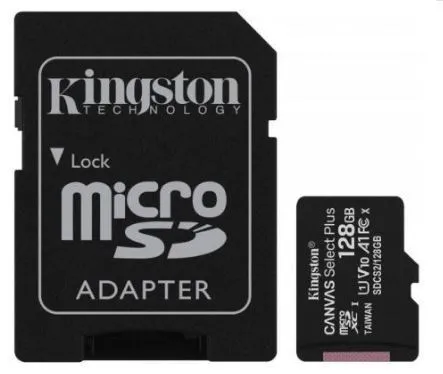Memorijska kartica Kingston Canvas Select Plus, microSDXC, 128GB, R100/W10 MB/s, U1 (SDCS2/128GB)