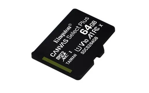 Memorijska kartica Kingston Canvas Select Plus, microSDXC, 64GB, R100/W10 MB/s, U1 (SDCS2/64GBSP)