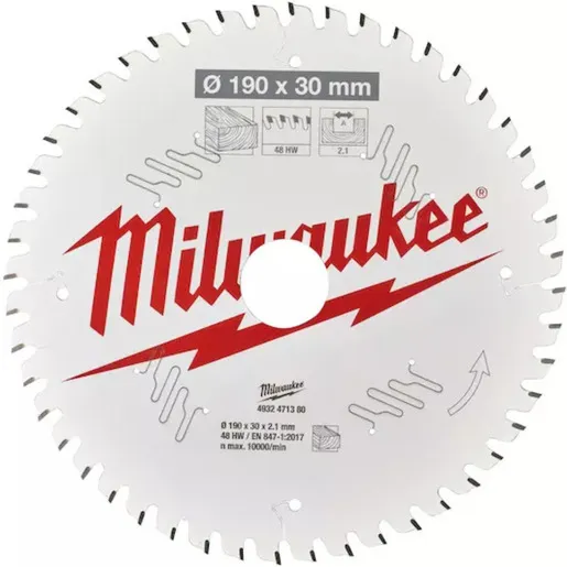 Milwaukee List testere za drvo, čist rez, 190 x 30 mm, 48 zubaca 4932471380