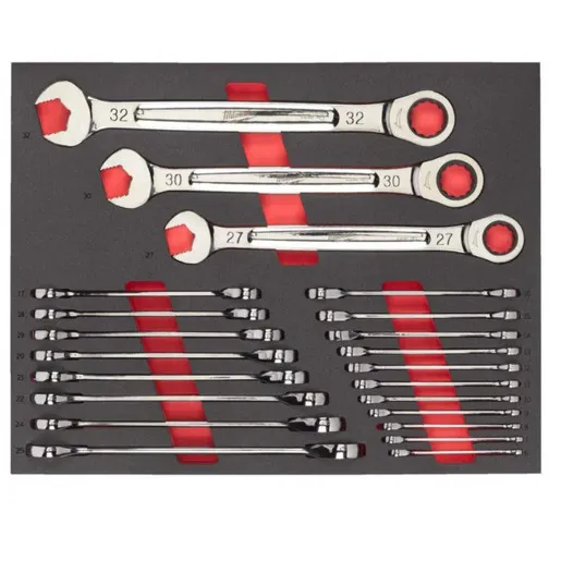 Milwaukee Set metričkih kombinovanih ključeva sa čegrtaljkom, 6 32 mm, Maxbite, 22 kom 4932493248