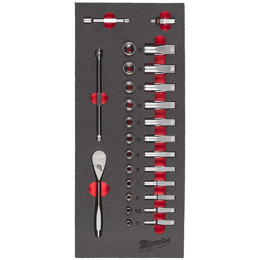 Milwaukee set nasadnih ključeva 1/4" 28/1 u penastom modulu