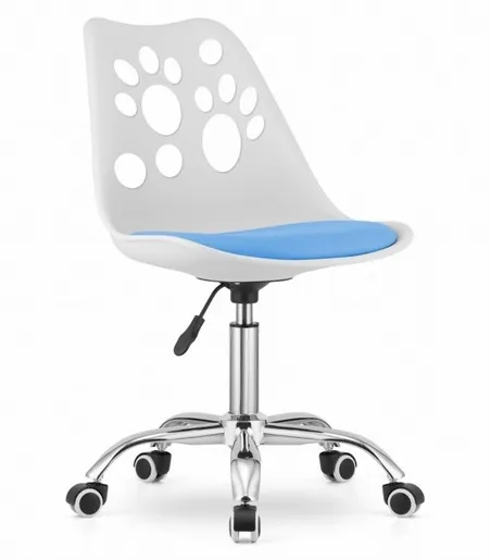 Modern Home Stolica print white blue 3741_1-PRINT-J