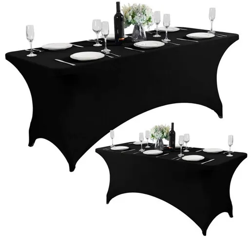Modern Home Univerzalna navlaka za sto 180 cm crna HTSP6FT BLACK