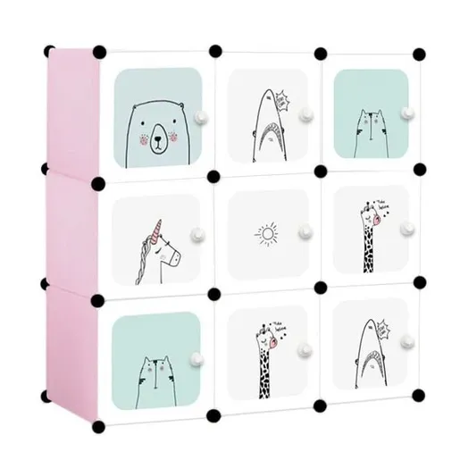 ModernHome  Dečiji ormar sa 9 polica - animals