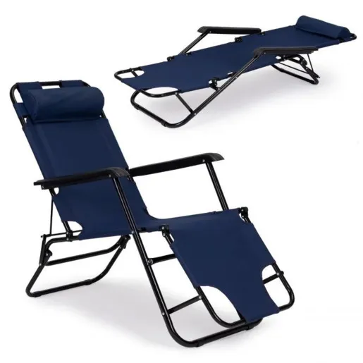 ModernHome Ležaljka za plažu 2U1 ZRL010 BLUE