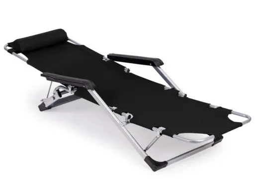 ModernHome Ležaljka za plažu 2U1 ZRL010F BLACK