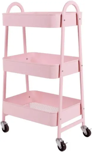 ModernHome Met Polica sa točkićima Roze BOLPOLYER03