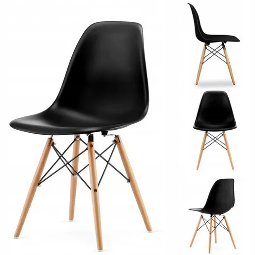 ModernHome Milano set 4 stolice - black